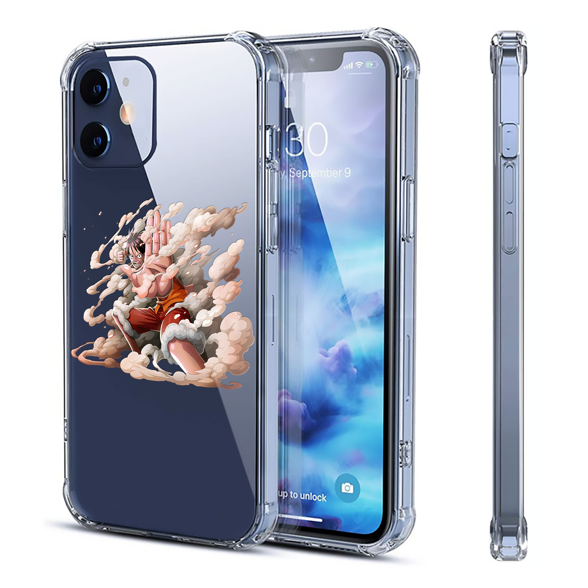 （画像用） ワンピース モンキー・D・ルフィ ONE PIECE Monkey D. Luffy 【iPhone 12シリーズ対応】透明スマホケース（クリアソフトケース）